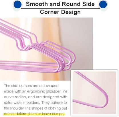 Lomani Colored Steel Clothes Hangers,60-Pack Random Color, Non Slip, Durable Heavy Duty, Coat & Suit Hangers Space Saving Adult