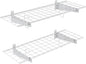 TORACK 2 Pack Garage Storage Wall Shelves, 15" x 45" Wall Mounted Wire Shelves for Garage Heavy Duty Wall Shelving(Pack of 2, White)