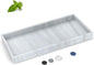 Silicone Bathroom Tray,Shatterproof Bathroom Vanity Tray,High-Grade Silicone Durable Rectangle Tray for Bathroom Trays for Counter Soap Dispenser Tray-Large 10.6 * 5.1 in