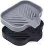 YASMEN 2 Pcs Silicone Soap Dish, Soap Holder with Drain, Sponge Holder for Kitchen Sink, Soap Dispenser Tray, Bathroom & Kitchen Sink Organizer, Rubber Soap Dishes for Bar Soap,Soap Bottles-Black/Grey