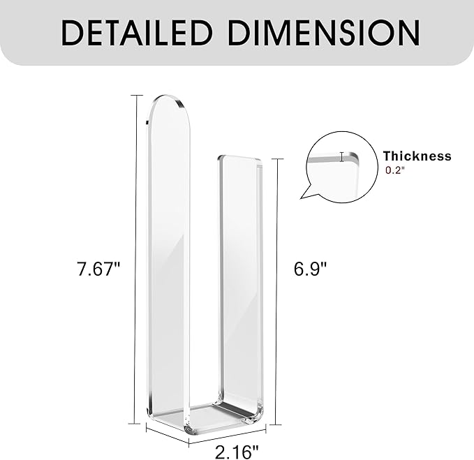 2 Packs Hat Hangers for Wall - Hat Hook Acrylic Baseball Hat Rack Adhesive Baseball Cap Organizer Hat Holder for Wall Closet Door Bedroom Organization