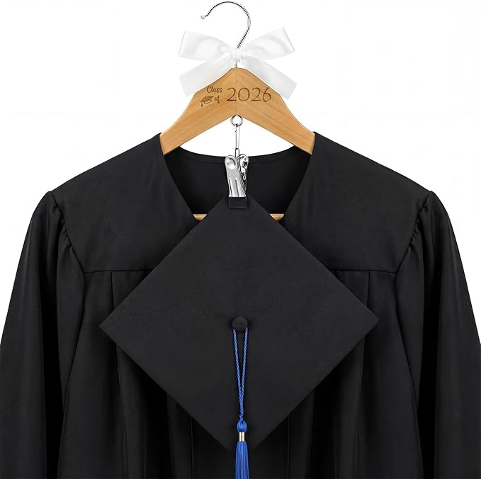 Reallnaive Congrats Grad Hanger for Graduation Gown Sash Class of 2026 Graduation Gift School Grad Hanger Graduate Congratulation Ceremony Keepsake Favor