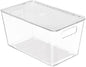 Vtopmart 1 Pack Clear Stackable Storage Bins with Lids, Medium Plastic Containers with Handle for Pantry Organizer and Storage,Perfect for Kitchen,Fridge,Cabinet, Closet,Bathroom Organization
