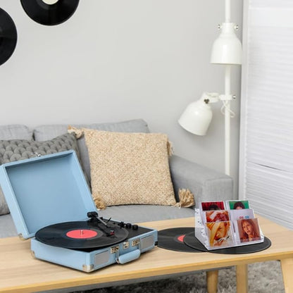 4 Layers Acrylic CD Holder CD Cases Cosmetic Storage Holder Nail Polishes Organizer Shelf Acrylic Makeup Display Rack Stand Clear Cosmetic Display Shelf for DVD Case Makeup Jewelry