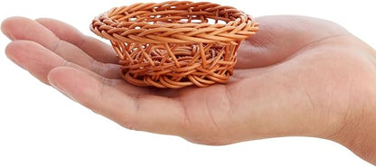 Bright Creations Mini Woven Basket Set - 3.1 x 1.2 in, Rustic Brown, 24-Pack - Bulk Mini Woven Baskets for Favors & Crafts