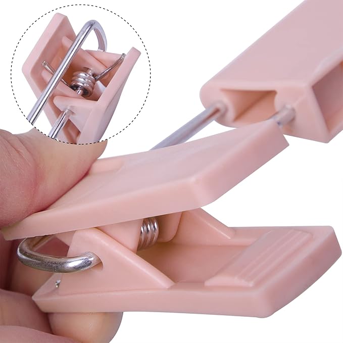 NORTHERN BROTHERS Pants Hangers with Clips Skirt Hangers for Women, Heavy Duty, Plastic Clip Hangers for Pants Clothes Trousers Shorts (30pack, Pink)