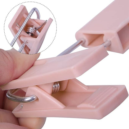 NORTHERN BROTHERS Pants Hangers with Clips Skirt Hangers for Women, Heavy Duty, Plastic Clip Hangers for Pants Clothes Trousers Shorts (30pack, Pink)