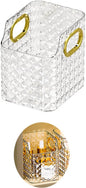 Cosmetics Makeup Organizer,Clear Diamond Crystal Makeup Organizer,skincare organizers,for Vanity Decor,Bathroom Countertops,Desk Storage Container,Cosmetic Display cases (White)