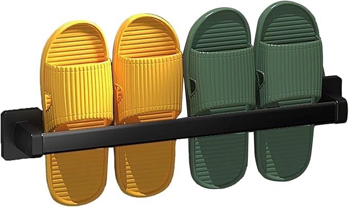 Wall Mounted Shoes Rack Stainless Steel Space Saving Shoe Organizer for Bathroom Living Room 19.7in Multi Purpose Hanging Stand
