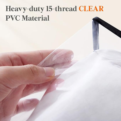 Lifewit 3 Pack Clear Clothes Storage Bags, 40L Plastic Blanket Storage Bag, Vinyl Foldable Moving Bags with Zipper, Closet Organizers and Storage Containers for Bedding, Duvet, Comforter