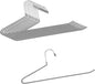 AYO Pants Hangers, 10-Piece Set, Non-Slip, for Slacks, Single Pants, Non-Tracing, for Denim Applications, Long Skirt Hangers, Space Saving, Durable, Gray