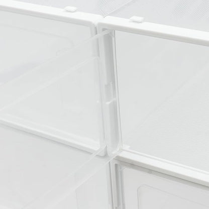 20 Pack Shoe Storage Boxes, Plastic Stackable Foldable Shoe Boxes with Clear Front Opening Door for Sneakers Flats Slippers Sandals Casual Shoes, Space Saving, 13.58*9.06*5.51in (White)