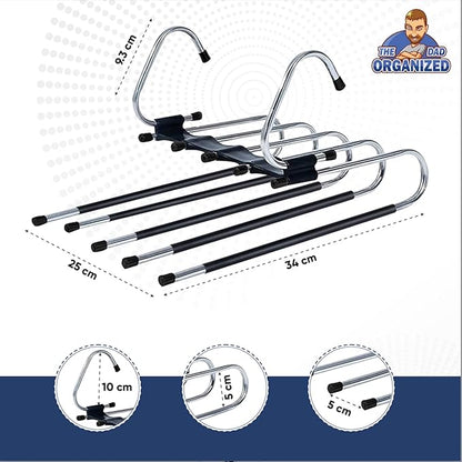 Generic Space Saving Pants Hanger- 2 Pack Closet Organizer: Jeans, Trousers, Scarves & Towels Non-Slip Hanger