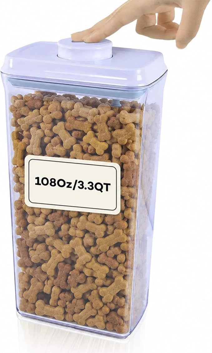 Bop Top Airtight Food Storage Containers with Lid 13.5 Cups / 108 oz | Kitchen Canister Sets | Air Tight Pantry Container | Pop Top Dry Food Storage Containers for Snacks, Sugar, Flour, Baking, Pasta