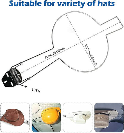 MagiDeal Cowboy Hat Holder, Built in Spring Sturdy Heavy Duty Hat Bracket Hanger Hat Rack Hat Clip, Keep Your hat from Ending up in Trunk Floor Board