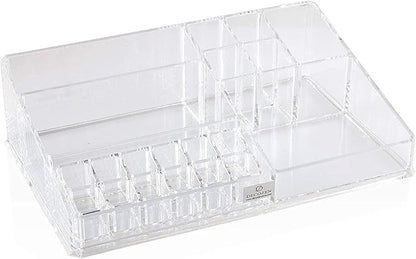 Decozen Makeup Organizer - Vanity Storage with Multiple Compartments and Drawers for Brushes, Lipsticks, Jewelry, Perfect for makeup organizer countertop, makeup holders and organizers, Gift for Mom