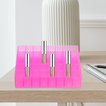 Cabilock 2pcs Slots Lipstick Storage Organizer Creative Cosmetic Holder for Home Shop Space-saving Makeup Desk Display for Lipsticks Jewelry Essentials