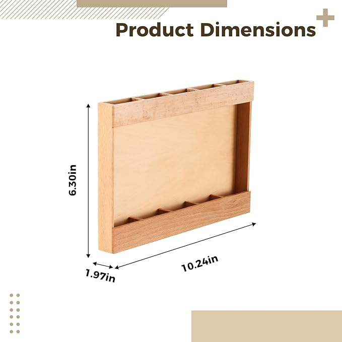 Cabinet Door Straw Holder Wood, with Divider Wooden Organizer for Space-Saving, Easy Install Tape Double-Sided, Ideal and More for Straws Pens Organizing