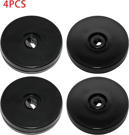 4 Pcs Black 2.5 inch Acrylic Lazy Susan Rotating Turntable Organizer Bearings - Round Swivel Plate for Spice Rack, Table, Cake, Kitchen Pantry