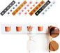 ACOCOFE Sunglass Organizer Glasses Holder,Wood Eyeglass Storage Holder,Sunglasses Rack Eyewear Display((White-orange)