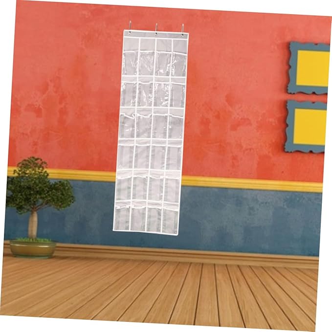 Alipis 24grid Hanging Bag for Shoe Storage Door Rear Wall Sundry Storage Organizer Rugged Pvc Space-saving Bathroom