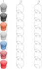 Yerliker 16 Pieces Hat Rack Wig Holder Over The Door Baseball Hat Holder Wall Mounted Hanging Wig Organizer for Closet Display Storage Rack with 2 Hooks for Tie Scarf (Silver)