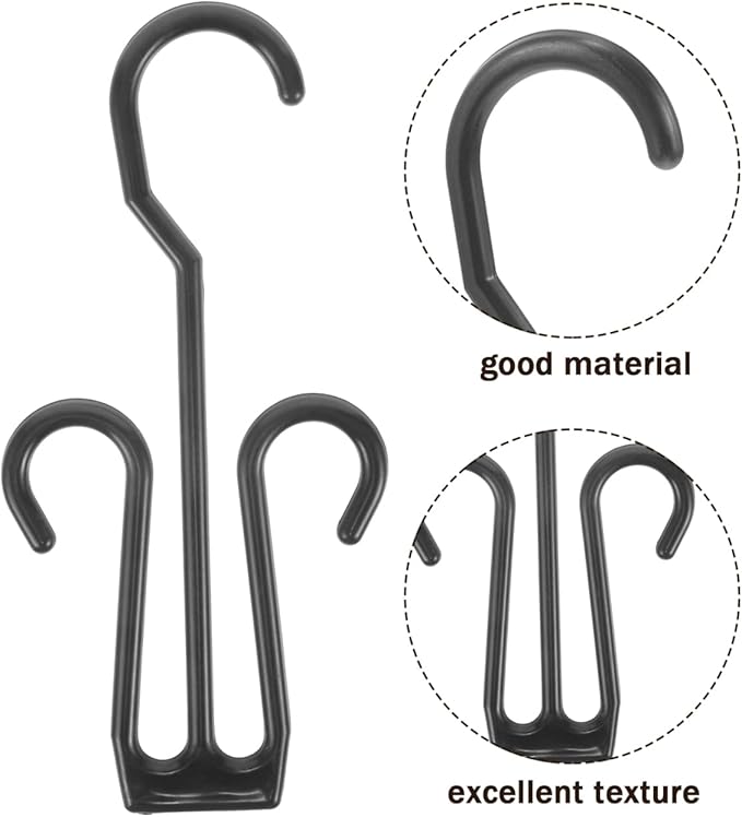Cabilock 80Pcs Shoe Hanger Hooks - Shoe Display Hook for Household Use, Shoe Drying Rack Storage Double Hooks for Closet Organizing