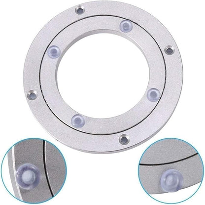 Lazy Susan Bearing, Lazy Susan Hardware Turntable Bearing Lazy Susan Parts Heavy Duty Aluminium Alloy Rotating Bearing Plate Turntable Round Dining Table (8 inches*H8.5MM)