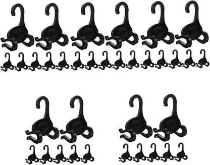 PRETYZOOM 50pcs Shoes Organizer Double Slots Hangers for Sports Shoes Space Saving Hanging Hooks for Home