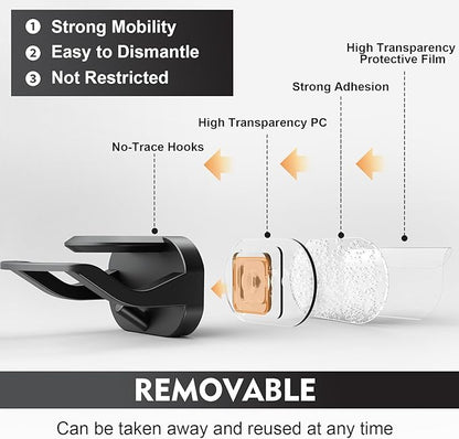 22 Pack Adhesive Hat Hooks for Wall, Removable Hat Rack for Baseball Caps, New Upgrade Wall Hat Holder, Hat Hanger(Black)