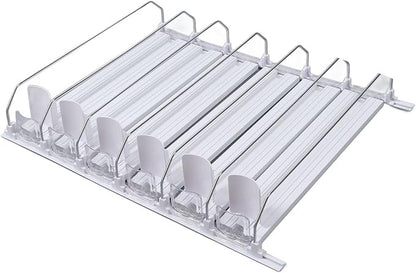 Zerodis Drink Organizer for Fridge, Drink Automatic Pusher Adjustable Soda Can Dispenser for Beverage Can Water Bottle (38cm)