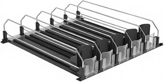 Beverage Can Holder for Fridge Soda Can Organizer，Automatic Forward Feed Ball-bearing Design(42 x 41 cm)