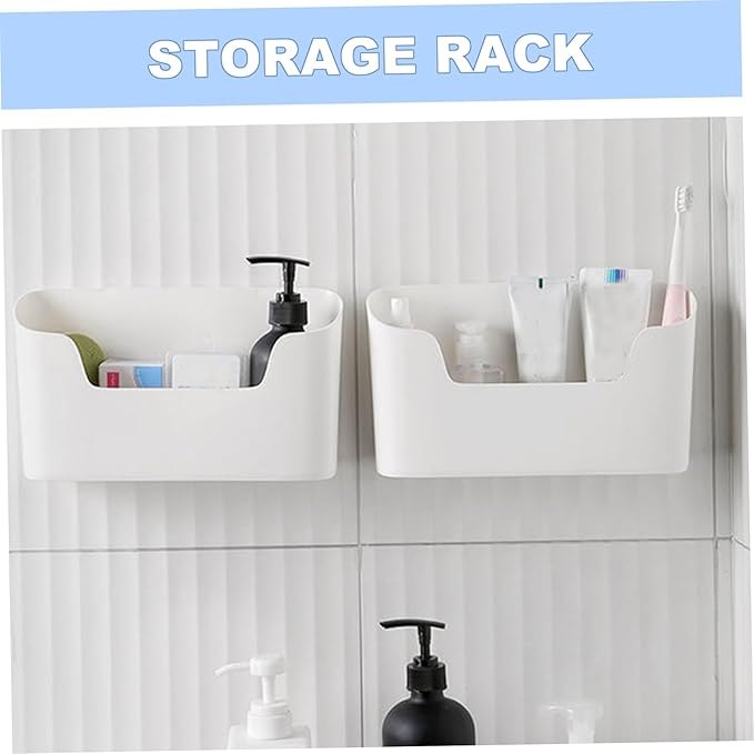 Plastic Wall Mount Organizer, Adhesive Cabinet Door Organizer, 2PCS Plastic Wall Mount, 9.2x4.3x2.7 Spacious Cabinet Door Storage, Bathroom for Kitchen