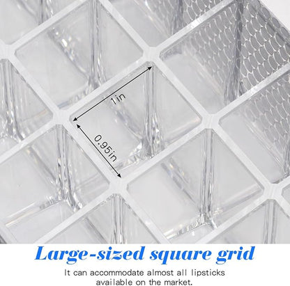 Bling Acrylic Lipstick Lip Gloss Organizer 24 Slots Comestic Display Holder for Nail Polish Essential Oil