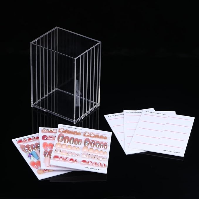 6 Layers Acrylic Nail Extensions Storage Organizer,Cosmetic Makeup Container Box,Clear Case Cabinet Display for Lash Supplies Artists,Home & Nail Salon (6 Layers for nail)