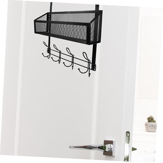 PRETYZOOM Door Organizer with Hooks Multi-Tier Storage Rack for Bathroom and Kitchen Waterproof Mesh Hanging Basket Easy Installation Fits Most Doors