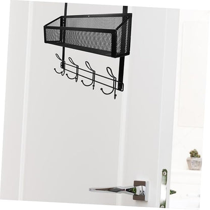 PRETYZOOM Door Organizer with Hooks Multi-Tier Storage Rack for Bathroom and Kitchen Waterproof Mesh Hanging Basket Easy Installation Fits Most Doors