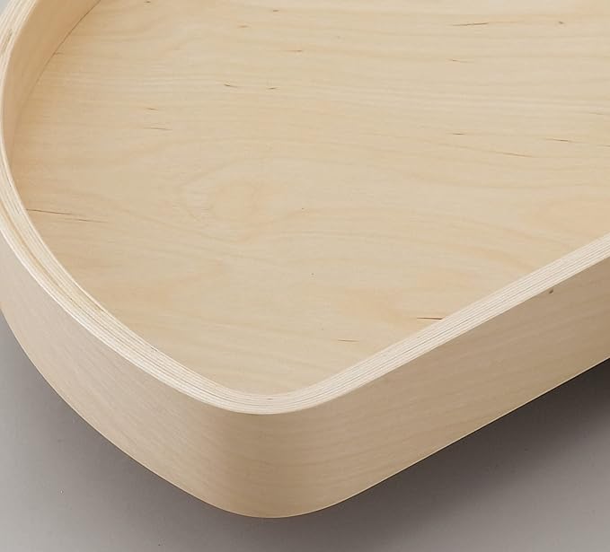 Lazy Daisy Banded Wood D-Shaped Lazy Susan for Corner Wall Cabinets w/Swivel Bearing