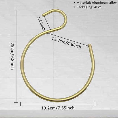 4Pcs Gold Hat Hanger,Scarf Ring Hangers,Multi-Purpose Circle Storage Hook,for Baseball Caps,Belt,Ties,Belts,Scarves,Shawls