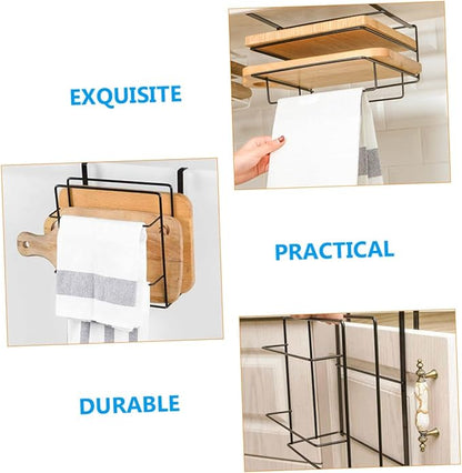 2pcs Door Towel Rack Cabinet Door Organizer Storage Rack Modern Design Easy to Install