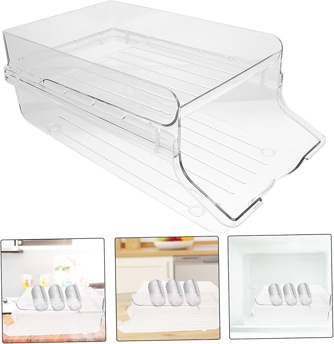 KICHOUSE Refrigerator Beverage Storage Rack Can Holder for Organizing Drinks Space-saving Rolling Dispenser for Home Apartment Rvs and