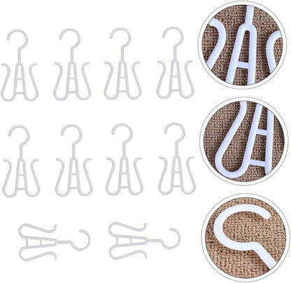 IMIKEYA 10Pcs Plastic Shoes Drying Hook Double Hook Design for Slippers Boots and Towels and Strong Shoe Hangers for Easy Organization and Space Saving