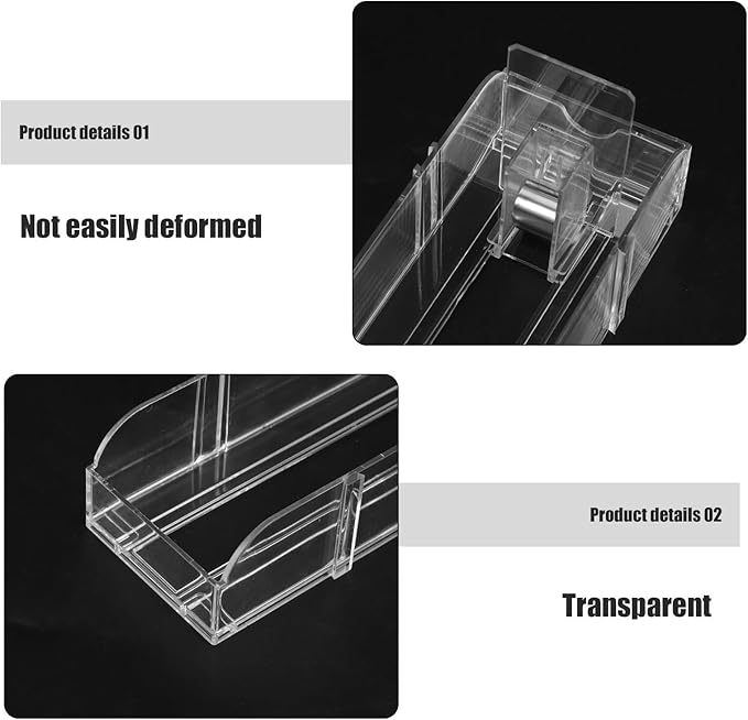 Retail Display Pushers Beverage Shelf Glides Automatic Double-sided Drink Organizer 4cm Height 28.3cm Length Fridge Can Organizer for Convenience Store and Pantry