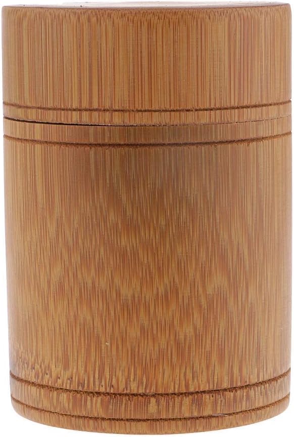 Tea Canister Bamboo Japanese Tea Box Storage Jar with Lid Tea Caddy Pot B