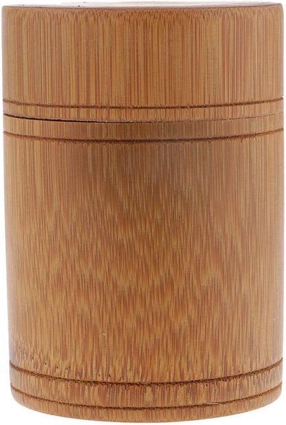 Tea Canister Bamboo Japanese Tea Box Storage Jar with Lid Tea Caddy Pot B