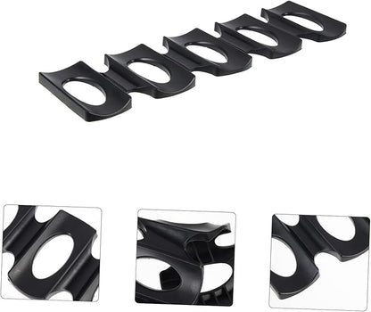 LABRIMP Refrigerator Beer Holder Mat Silicone Beverage Storage Rack for Fridge Easy to Clean Beer Bottle Organizer for Cans and Bottles Black