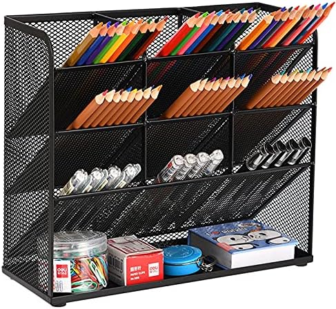 Marbrasse Mesh Desk Organizer, Multi-Functional Pen Holder, Desktop Stationary Organizer, Storage Rack for School Home Office Art Supplies (Mesh Pen Holder) by Marbrasse