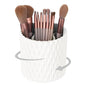 Makeup Brush Holder Organizer - 360° Rotating, 5-Slot Brush Cup for Cosmetics, Lipsticks, Pens | Vanity & Desk Organizer (White)
