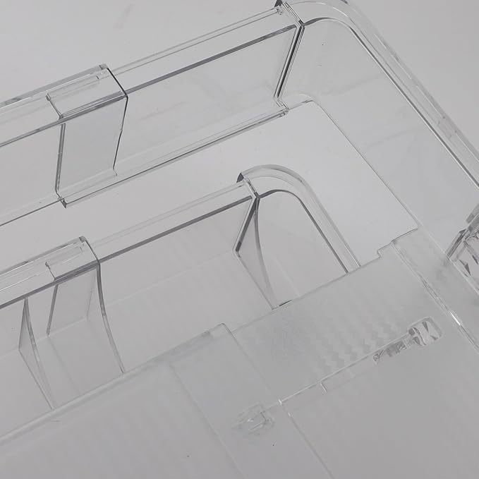 Adjustable Soda Can Organizer 2 Layer Clear Expandable Beverage Dispenser with Automatic Rolling Mechanism for Refrigerator, Fridge, Pantry, and Freezer