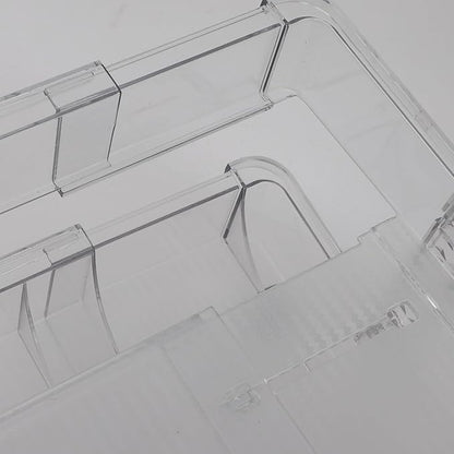 Adjustable Soda Can Organizer 2 Layer Clear Expandable Beverage Dispenser with Automatic Rolling Mechanism for Refrigerator, Fridge, Pantry, and Freezer